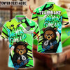 BlueJose Billiards 8-Ball Bear Hoodie Never Give Up Personalized Name Shirt (4 Colors)
