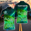 BlueJose Bullseye Darts Boss Neon Jet Personalized Name, Team Name Shirt (4 Colors)