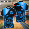 BlueJose Bowling Ball & Pins Golden Eagle Roar Customized Name, Team Name 3D Shirt (4 Colors)