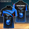 BlueJoses Bowling And Pins Premium Eagle Customized Name 3D Shirt (4 Colors)