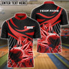 BlueJoses Bowling And Pins Broken Pattern Customized Name, Team Name 3D Shirt (4 Colors)