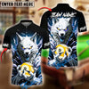 BlueJose Billiards Bloody Wolf Holding 9 Ball Personalized Name, Team Name Unisex Shirt ( 4 Colors )