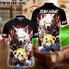 BlueJose Billiards Bloody Wolf Holding 9 Ball Personalized Name, Team Name Unisex Shirt ( 4 Colors )