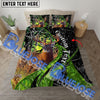 Bluejose Custom Text Premium Deer Hunting Bedding Set 3D All Over Printed ( 4 Colors )