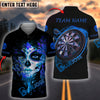 BlueJose Darts Sugar Skull Girl Personalized Name, Team Name Shirt (4 Colors)