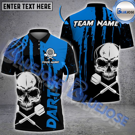 BlueJose Darts  Skull Dripping Blood Personalized Name 3D Shirt (4 Colors)