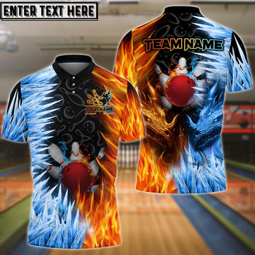 BlueJose Bowling Fire And Ice Personalized Shirt (2 Colors)