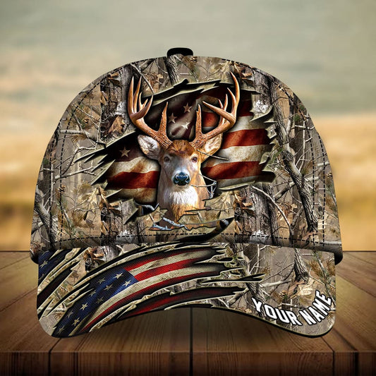 BlueJose Premium Loralle Cracked Deer Hunting Multicolor Personalized Cap