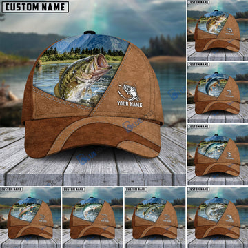 BlueJose Fishing Leather Pattern 2 Personalized Cap (13 Breeds)
