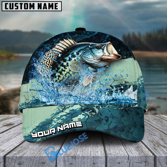 BlueJose Personalized Crappie Fishing Aqua Strike Classic Cap