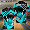 BlueJose Bowling And Pins Boomerang Pattern Customized Name 3D Shirt (4 Colors)