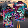 BlueJose Darts Cool Shark Graffiti Style Multicolor Options Personalized Name Shirt (4 Colors)