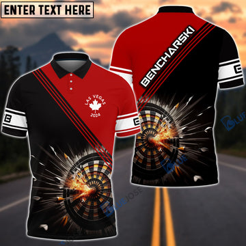 BlueJose Red Darts Personalized Name Shirt For Stephanie