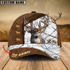 BlueJose Deer Hunting Premium Brown Pattern Personalized Name Cap