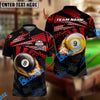 BlueJose Billiards Ball 8&9 Fire Point Strike Personalized Name, Team Name Unisex Shirt ( 4 Colors )