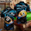 BlueJose Billiards Ball 8&9 Fire Point Strike Personalized Name, Team Name Unisex Shirt ( 4 Colors )