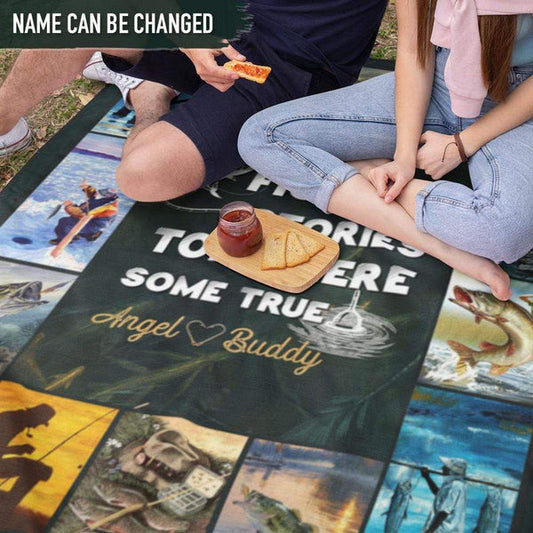 BlueJose Custom Name Fishing Story Told Here Some True Fishing Blanket