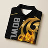 BlueJose Bowling And Pins King Pins Flame Premium Customized Name, Team Name 3D Shirt (4 Colors)