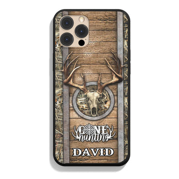 BlueJose Hunting Skull Personalized Name Phone Case