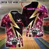 BlueJoses Bowling And Pins Flame Smoke Customized Name 3D Shirt ( 6 Colors)