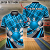 BlueJose Bowling And Pins Xmas Style Caro Customized Name 3D Shirt (4 Colors)