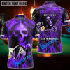 BlueJose Billiards Reaper Flame Personalized Name, Team Name Unisex Shirt (6 Colors)