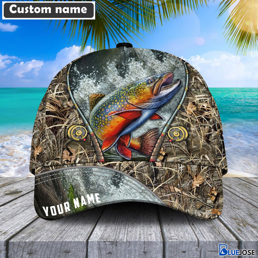 BlueJose Custom Name Trout Fishing Rod Cap