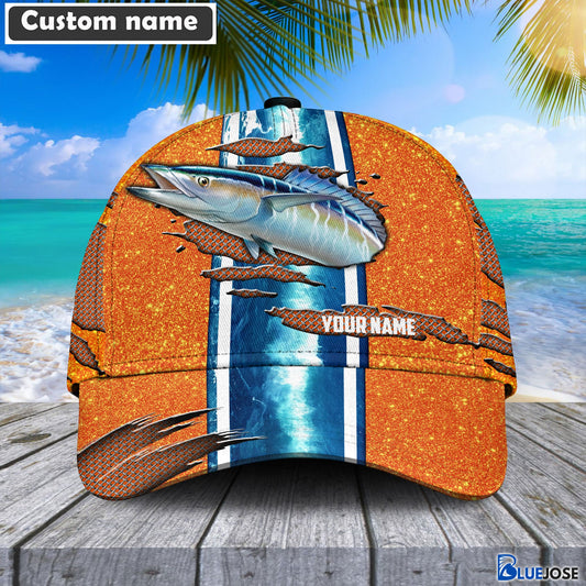 BlueJose Barracuda Orange Personalized Fishing Classic Cap