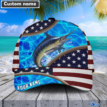 BlueJose Marlin Zip Up Personalized Fishing Classic Cap