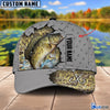 BlueJose Custom Name Crappie Fishing Grey 3D Cap