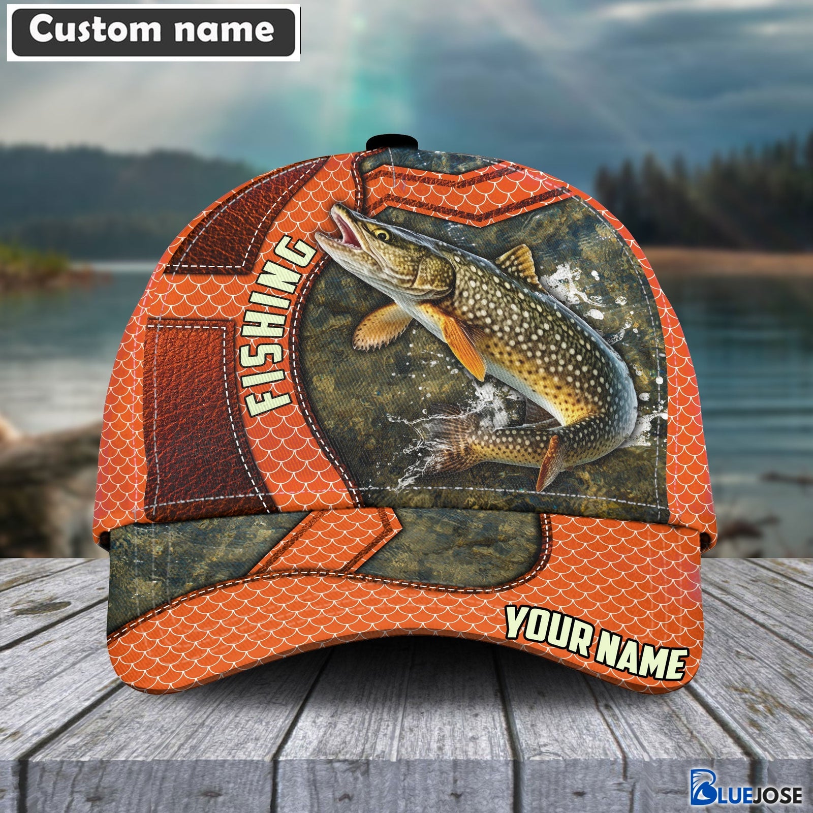 BlueJose Pike Personalized Fishing Classic Cap