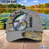 BlueJose Custom Name Tuna Fishing Grey 3D Cap