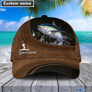 BlueJose Custom Name Tuna Fishing Happiness Cap