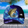 BlueJose Blue Patchy Crappie Fishing Personalized Cap