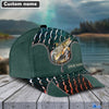 BlueJose Green Fresh Water Personalized Fishing Classic Cap