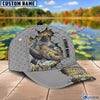 BlueJose Custom Name Catfish Fishing Grey 3D Cap