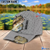 BlueJose Custom Name Walleye Fishing Grey 3D Cap