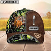 BlueJose Cross America Hunting Deer Zipper Leather Pattern Multicolor Personalized Cap