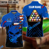 BlueJose Billiards Ball 8 Punished Skull Personalized Name, Team Name Shirt (6 Colors)
