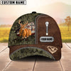 BlueJose Cross America Hunting Deer Zipper Leather Pattern Multicolor Personalized Cap