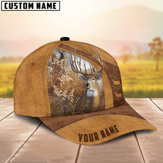 BlueJose Deer Hunting Brown Personalized Cap