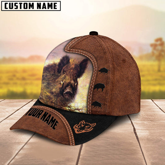 BlueJose Boar Hunting Black N Brown Personalized Cap