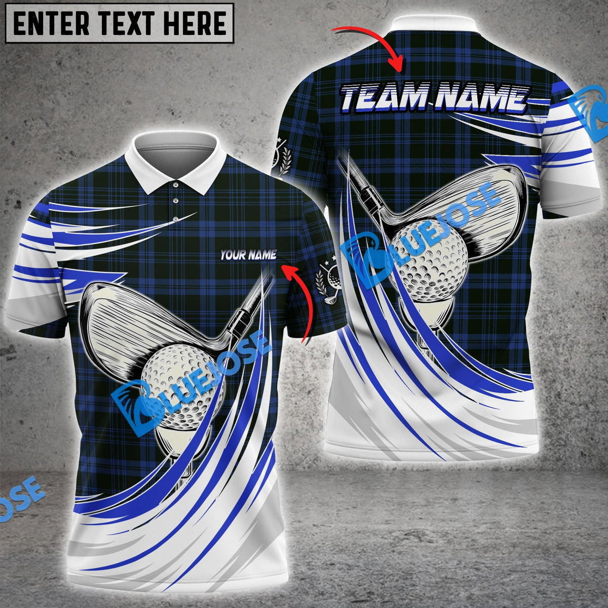 BlueJose Golf Caro Wind Customized Name, Team Name 3D Shirts (4 Colors)