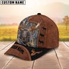 BlueJose Moose Hunting Black N Brown Personalized Cap