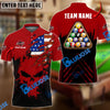 BlueJose Billiards Ball 8 Punished Skull Personalized Name, Team Name Shirt (6 Colors)