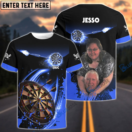 BlueJose Blue Fire Darts Personalized Name, Team Name Shirt For Valda Jesso