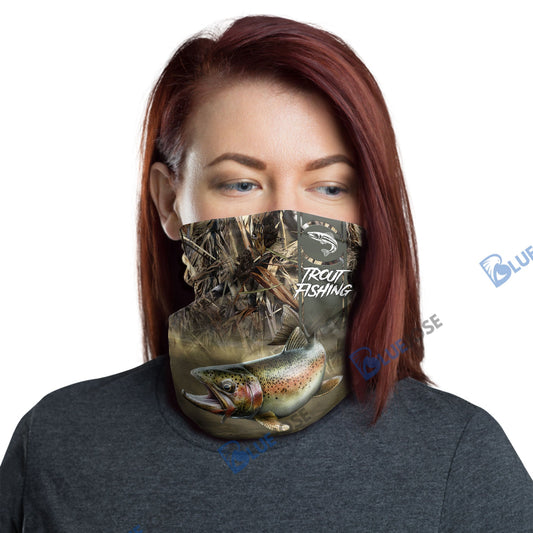BlueJose Trout Fishing Nature Neck Gaiter