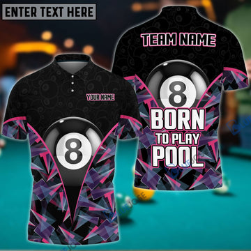 BlueJose Billiards Born To Play Pool Personalized 3D Shirt