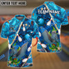 BlueJoses  Bowling And Pins Dolphin Of The Sea Multicolor Customized Name 3D Shirt