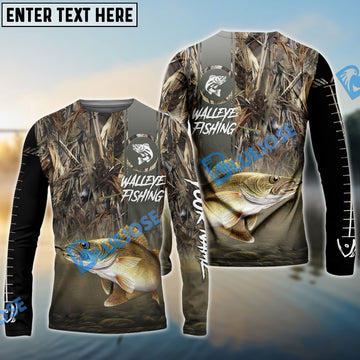 BlueJose Customize Name Walleye Fishing Nature 3D Shirts